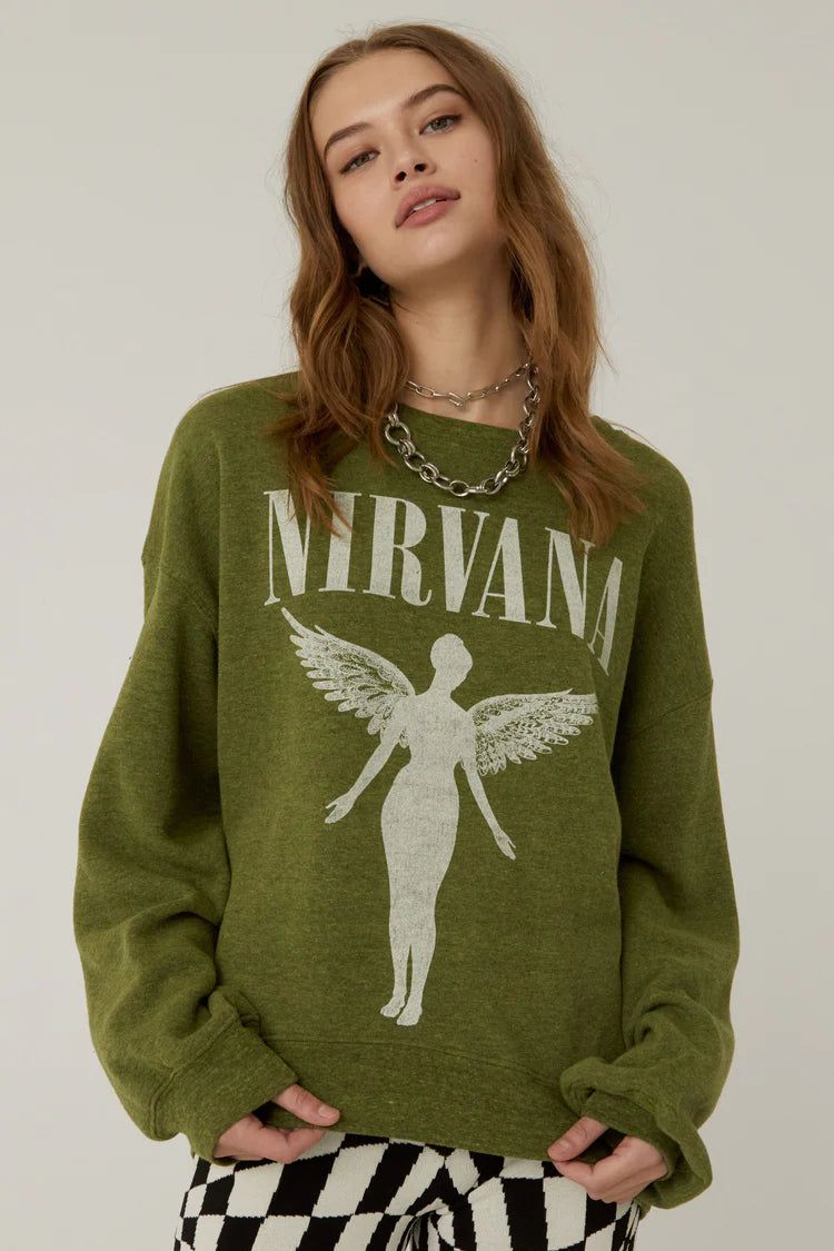 NIRVANA IN UTERO TOUR OVERSIZED CREW sold by Nica product image thumbnail 5