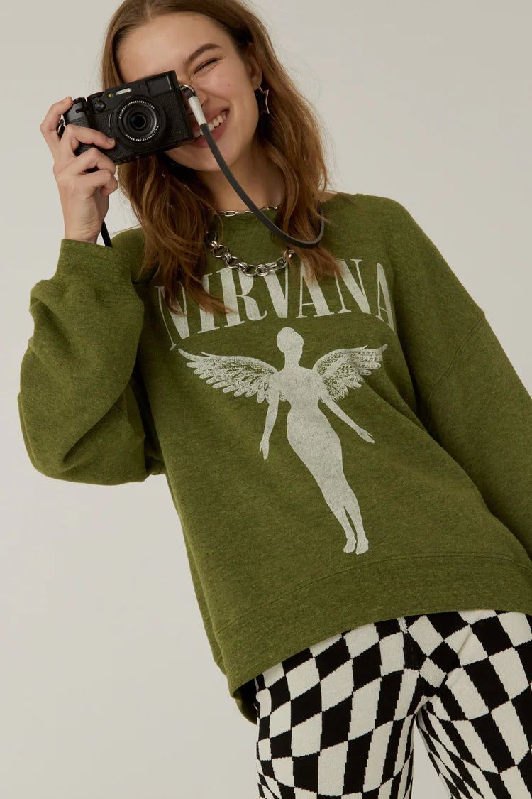 NIRVANA IN UTERO TOUR OVERSIZED CREW sold by Nica product image thumbnail 7