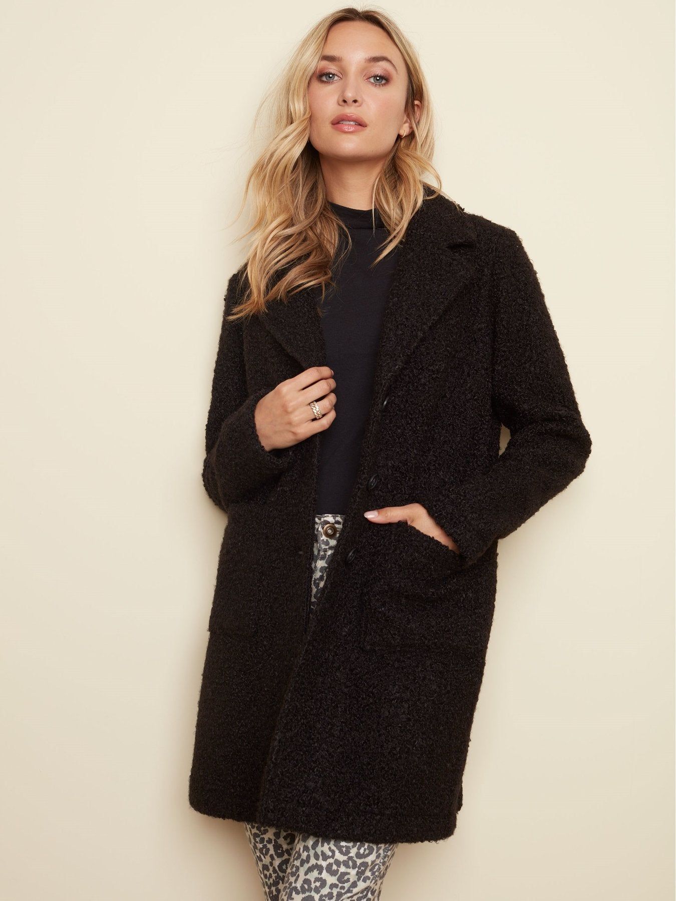 BLACK BOUCLE COAT sold by Nica product image thumbnail 3