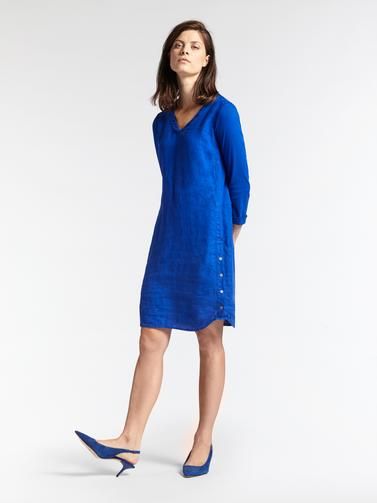 BUTTON DETAIL LINEN DRESS sold by Nica