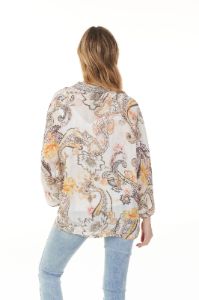 KIMONO WITH EMBROIDERED TAPE sold by Nica
