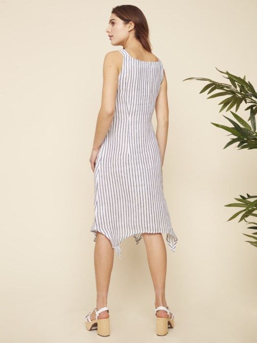 STRIPED LINEN DRESS sold by Nica product image thumbnail 4