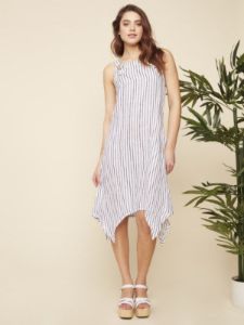 STRIPED LINEN DRESS sold by Nica