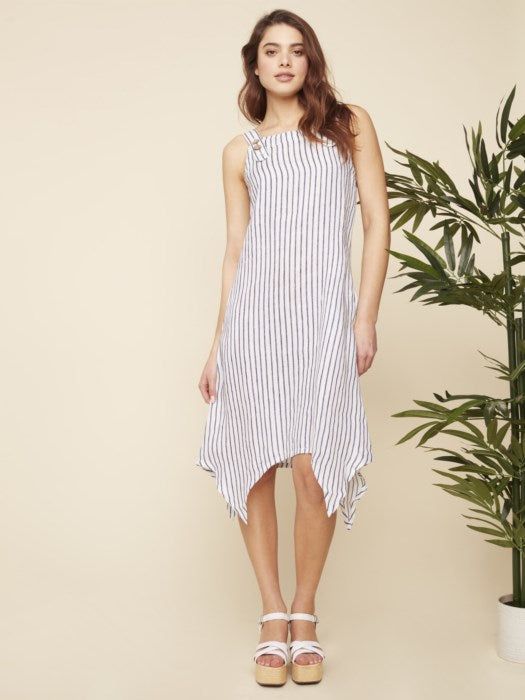 STRIPED LINEN DRESS sold by Nica product image thumbnail 5