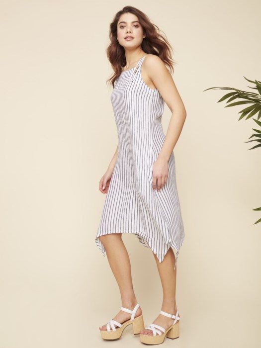 STRIPED LINEN DRESS sold by Nica product image thumbnail 3