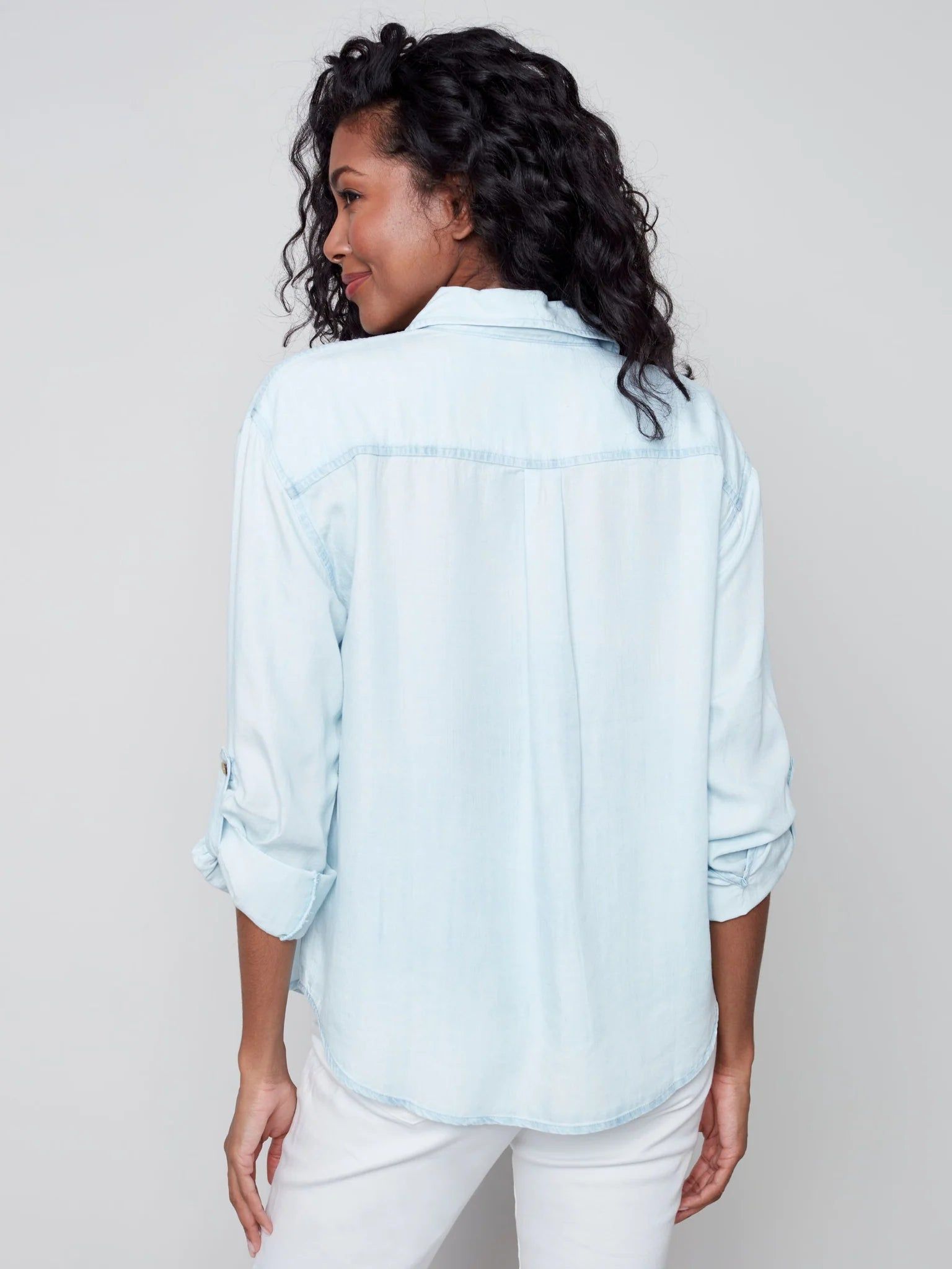 TENCEL BUTTON-DOWN SHIRT sold by Nica product image thumbnail 2