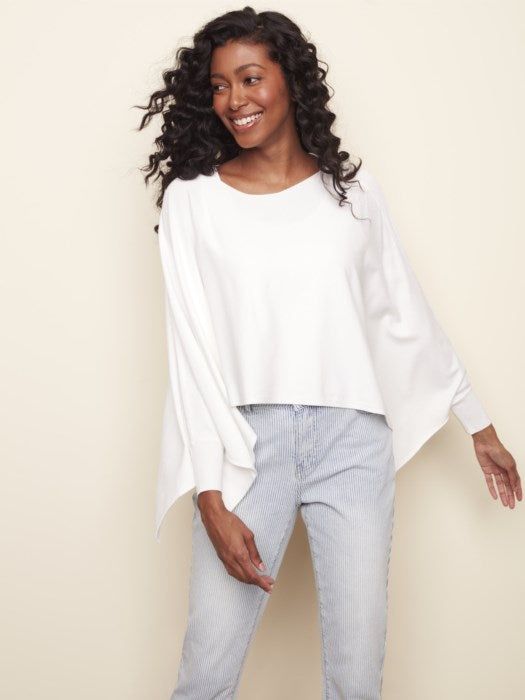 KNIT JERSEY PONCHO sold by Nica