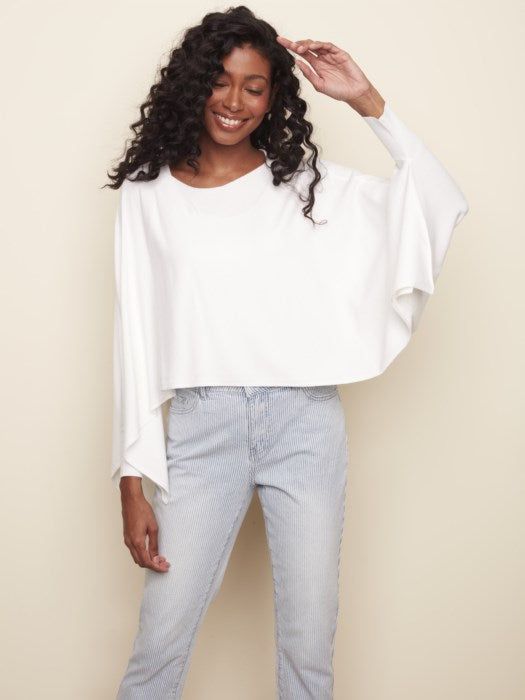 KNIT JERSEY PONCHO sold by Nica product image thumbnail 3