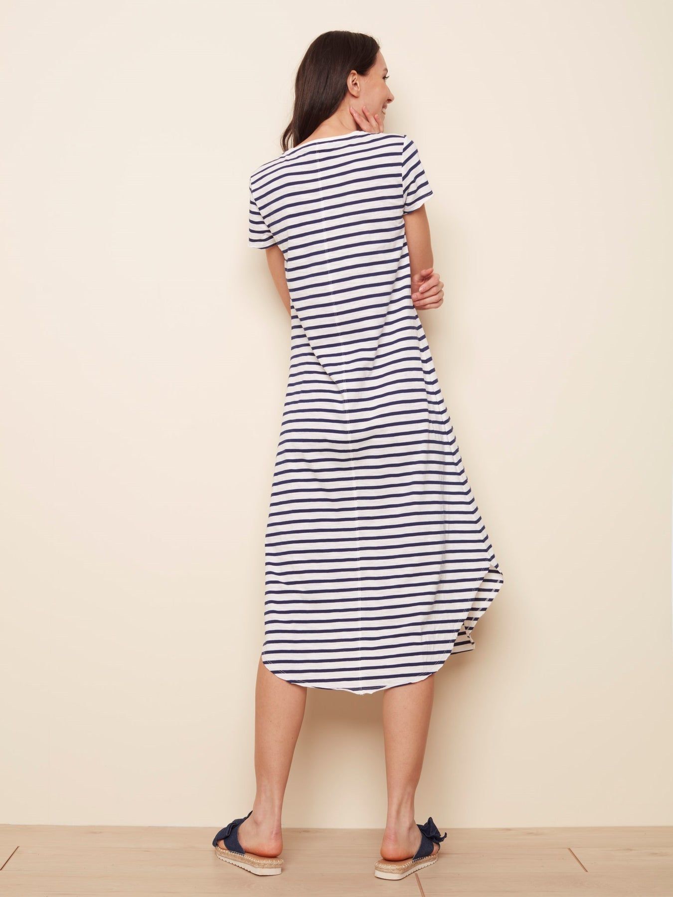STRIPED COTTON SLUB MAXI DRESS sold by Nica product image thumbnail 3