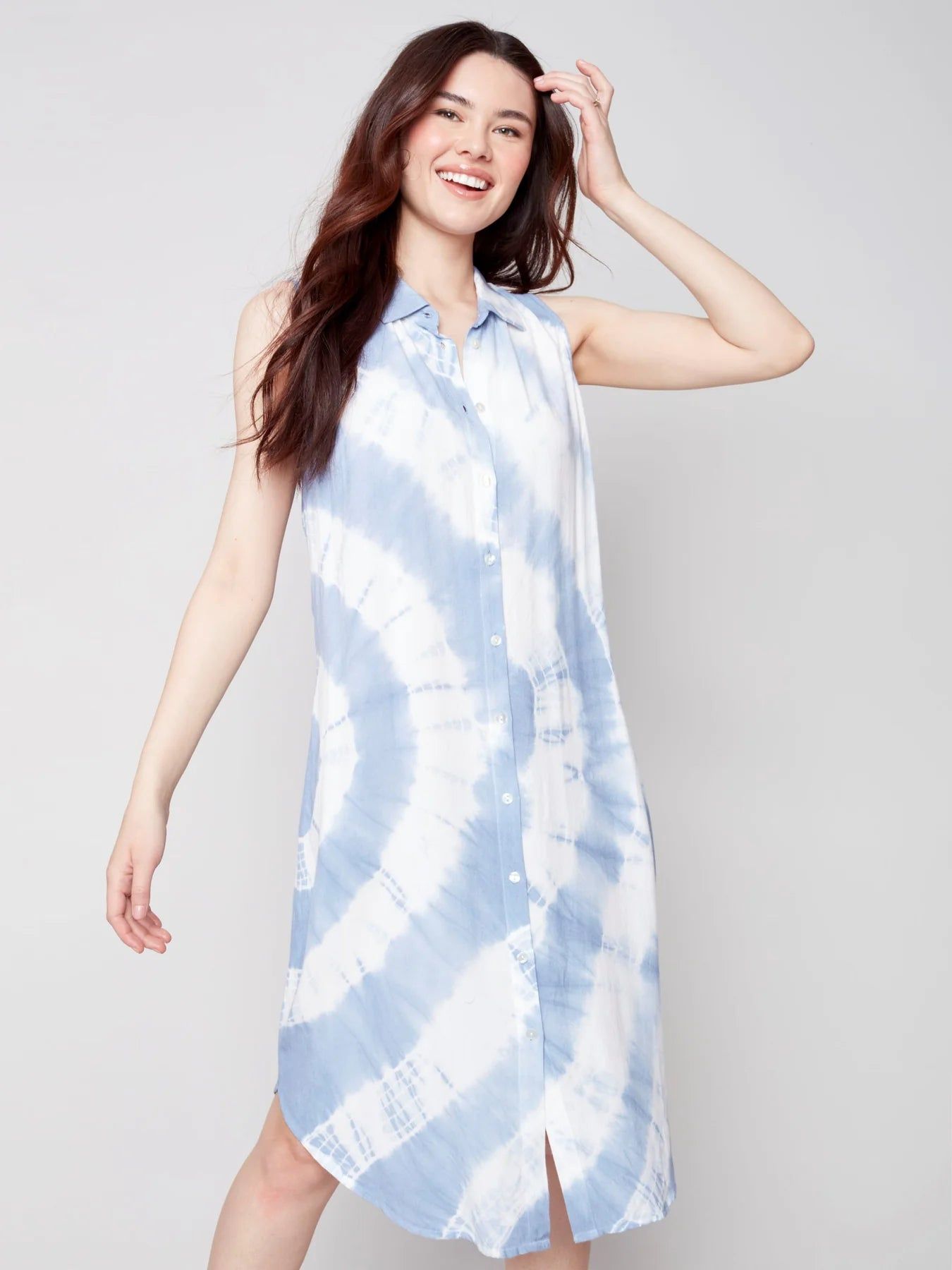TIE-DYE BUTTON FRONT DRESS sold by Nica product image thumbnail 2
