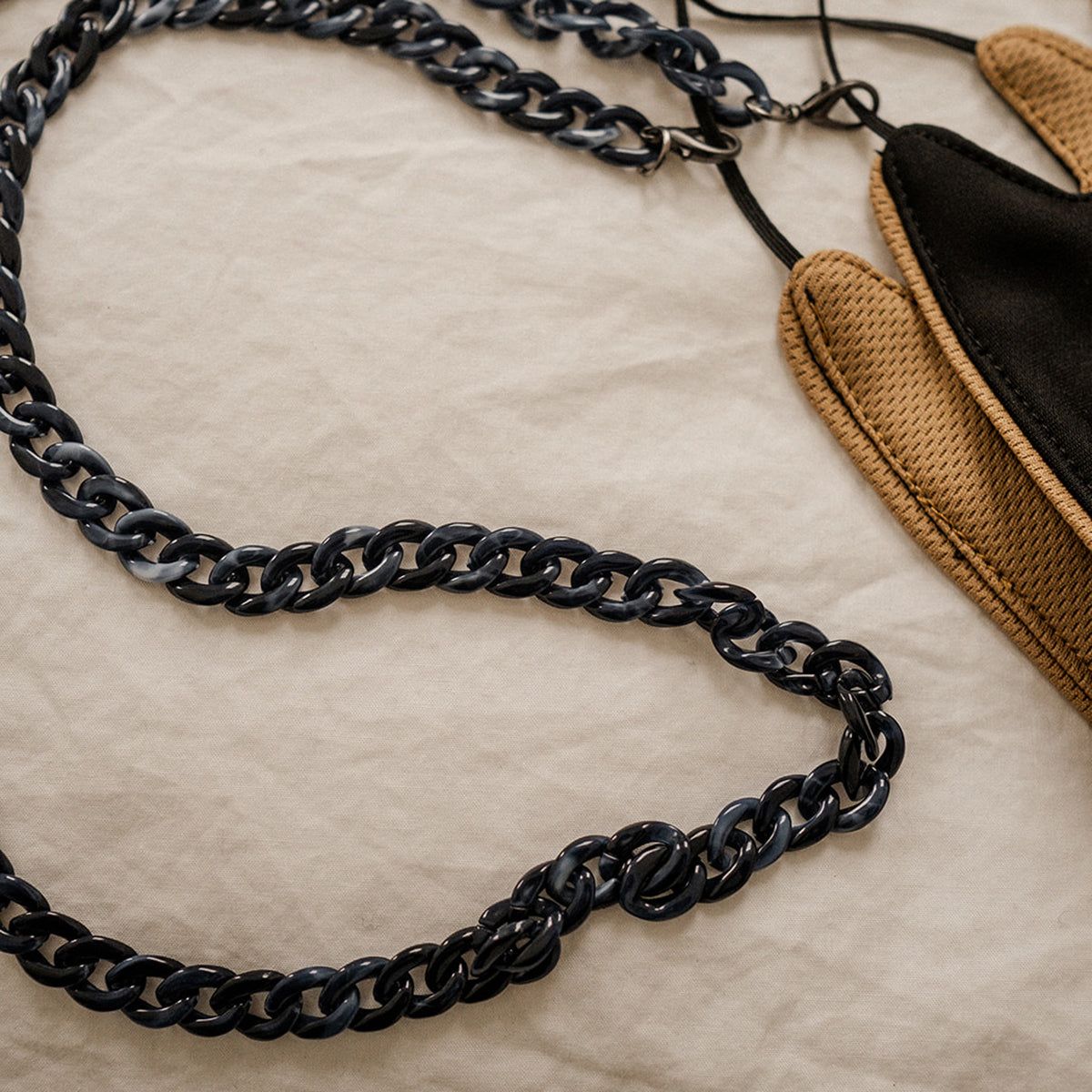 TESS MASK CHAIN - NAVY sold by Nica