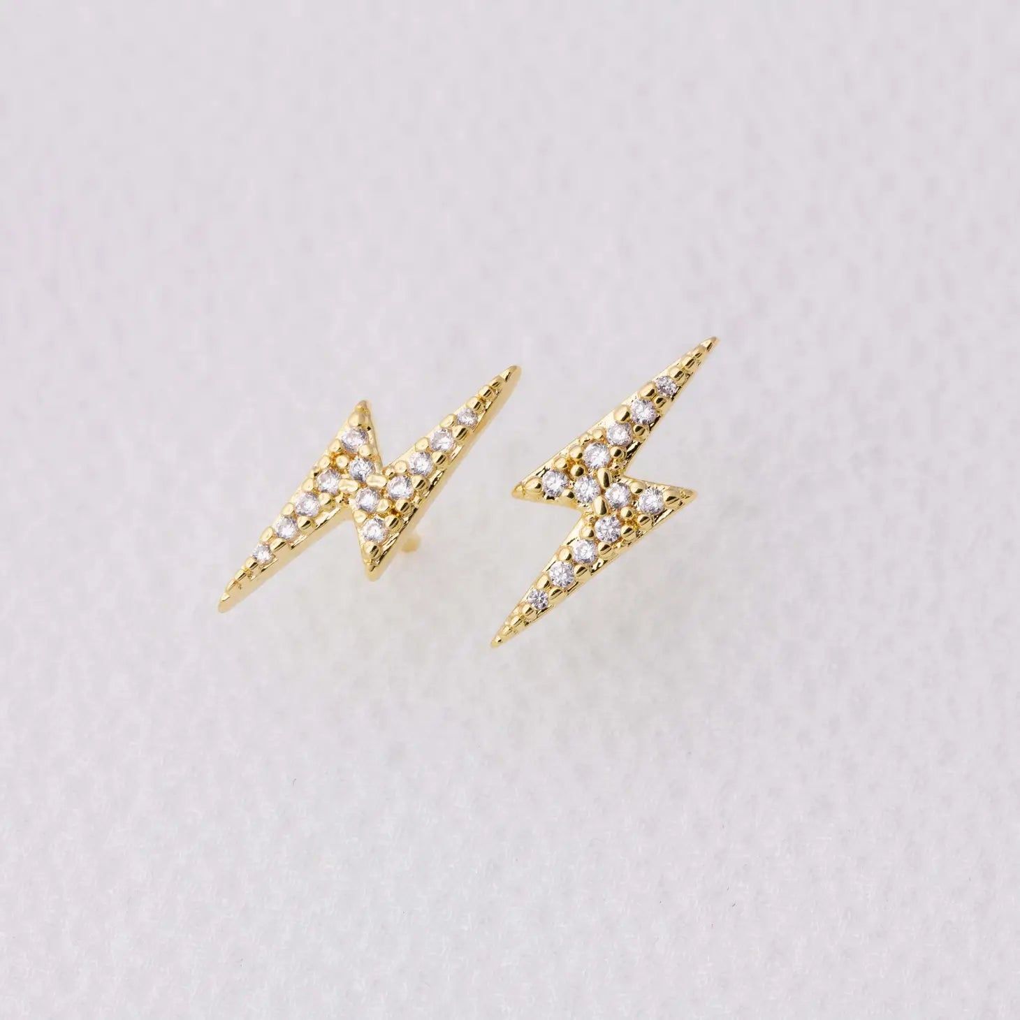 Mini Lightning Bolt Stackable Earrings sold by Nica product image thumbnail 4