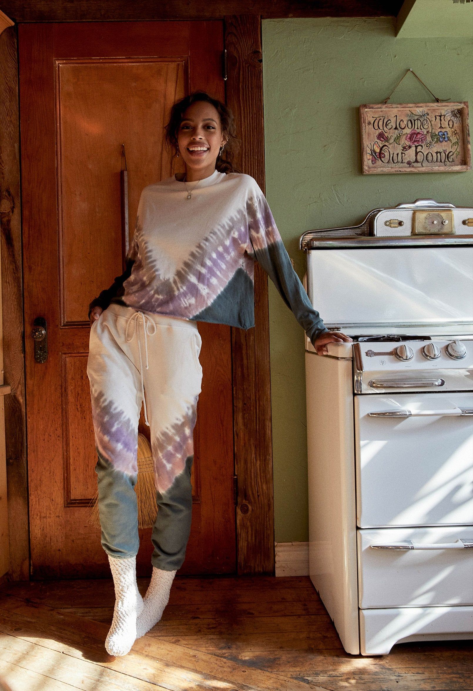 DUSTY ROSE TIE DYE LONG SLEEVE sold by Nica