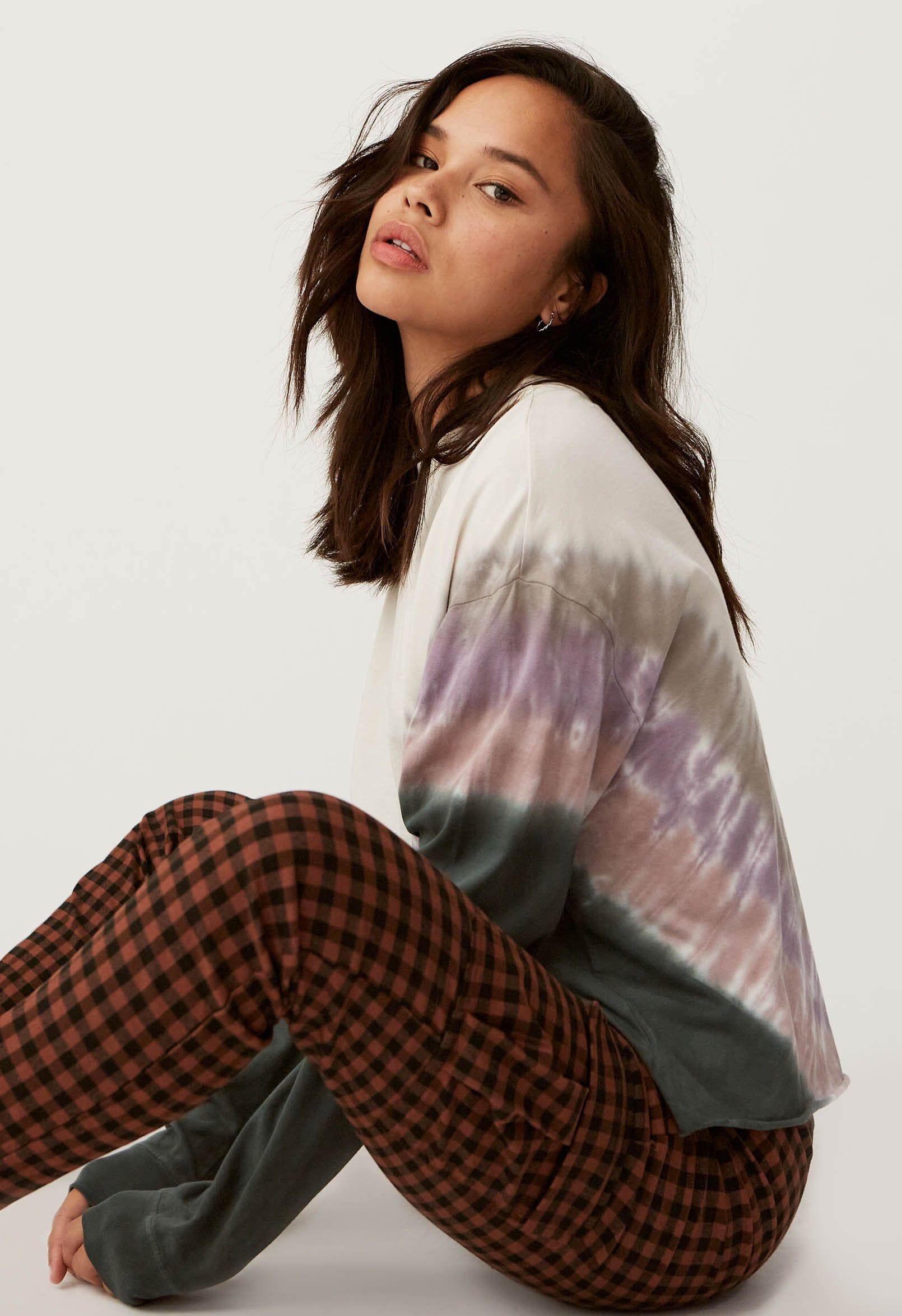 DUSTY ROSE TIE DYE LONG SLEEVE sold by Nica product image thumbnail 5