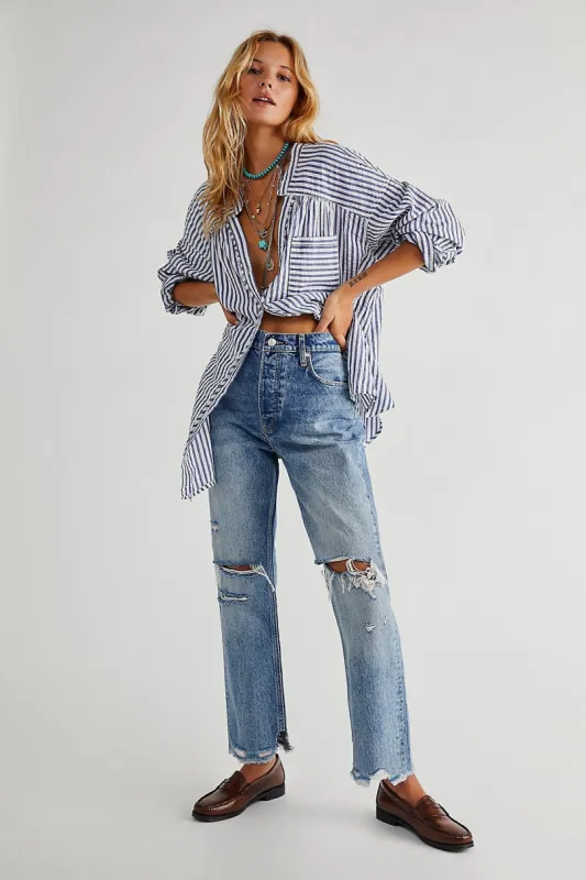 TAPERED BAGGY BOYFRIEND JEANS sold by Nica