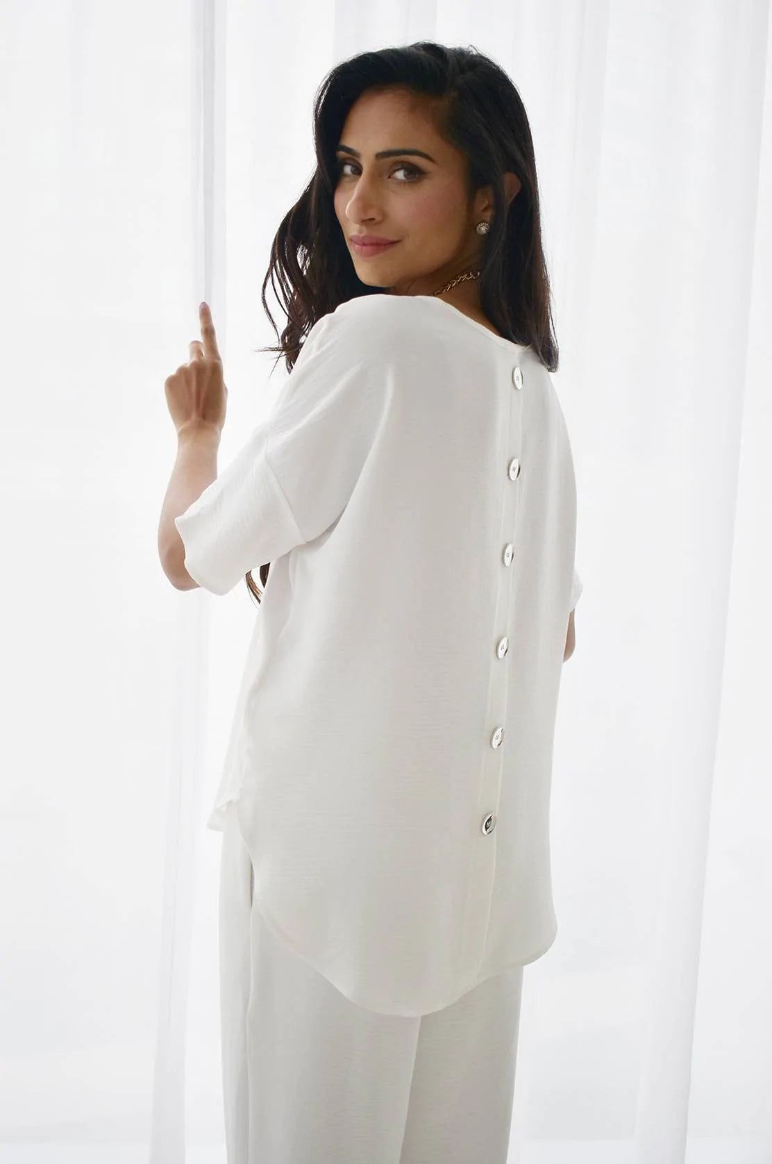 BUTTON DETAIL BLOUSE sold by Nica