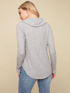 RIBBED COWL NECK LONG SLEEVE sold by Nica