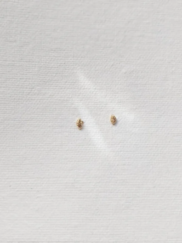 TINIEST LEAF STUDS sold by Nica