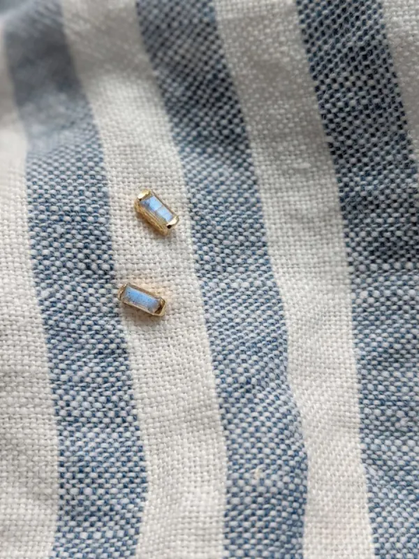 LABRADORITE VESPER STUDS sold by Nica