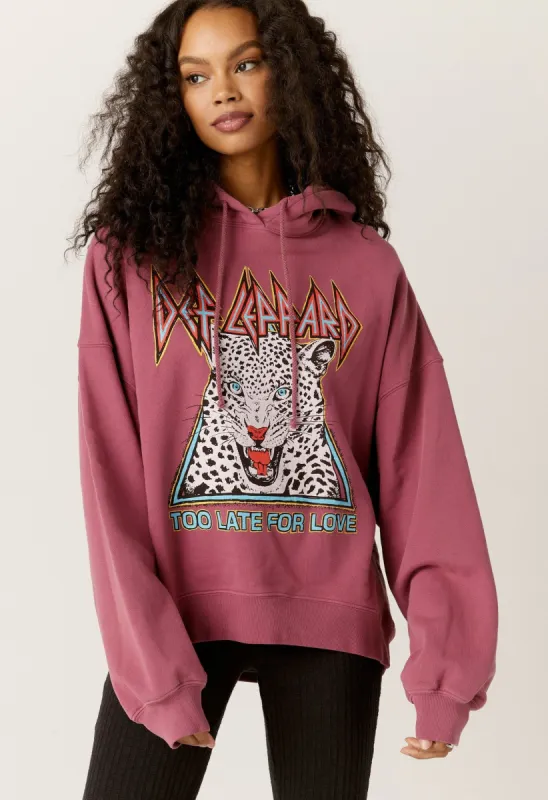 DEF LEPPARD TOO LATE FOR LOVE HOODIE sold by Nica