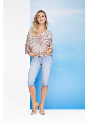 STRECH DENIM PETAL PUSHERS SHORTS sold by Nica