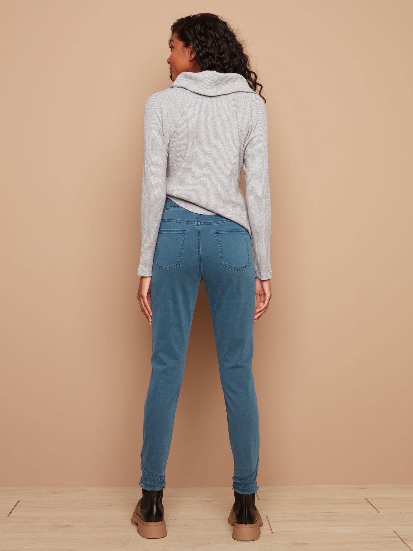 FRAYED HEM DENIM PANT sold by Nica product image thumbnail 2