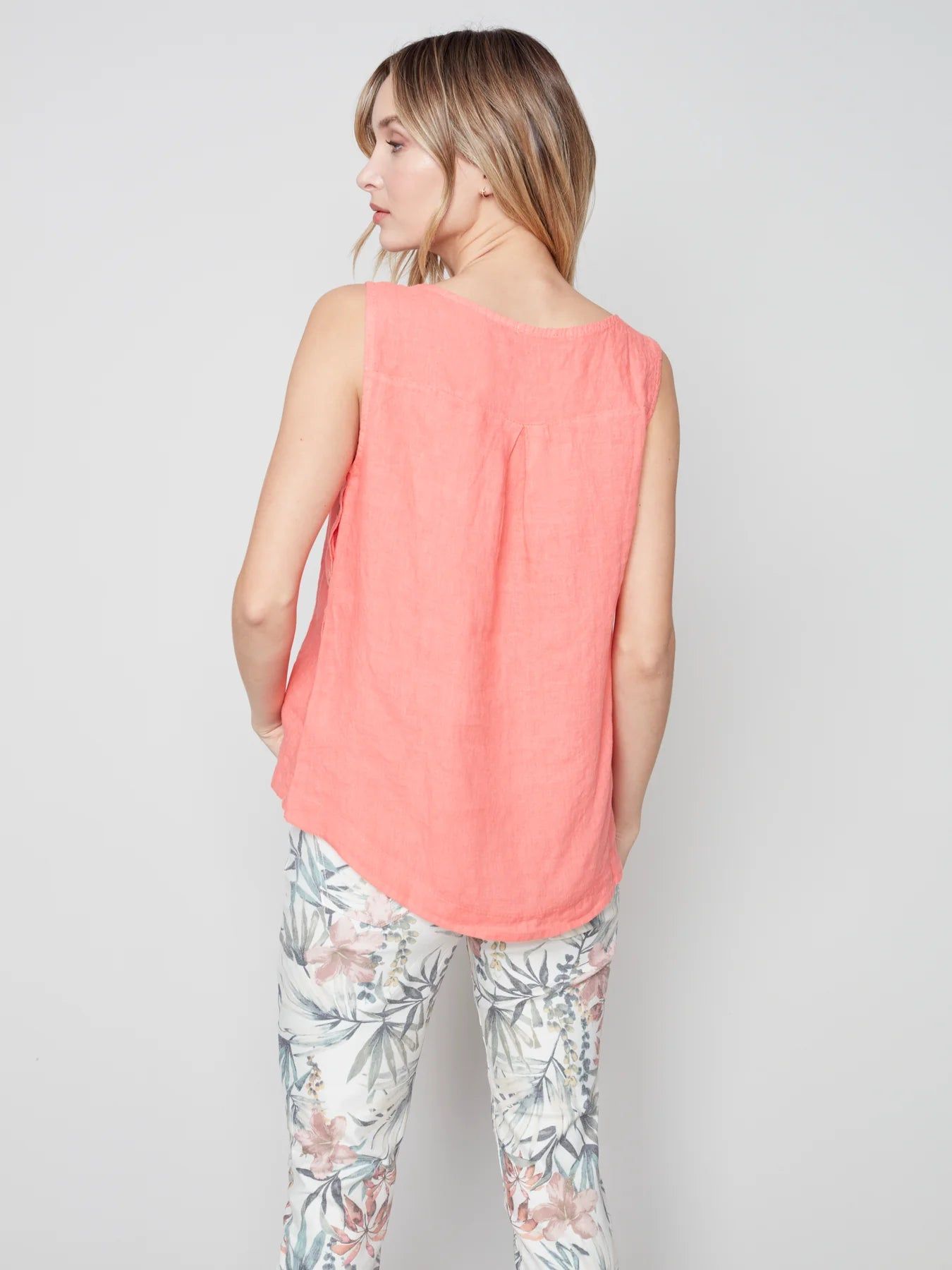 LINEN TOP WITH SIDE BUTTONS sold by Nica product image thumbnail 3