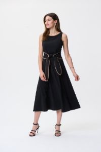 Belted Fit And Flare Dress sold by Nica
