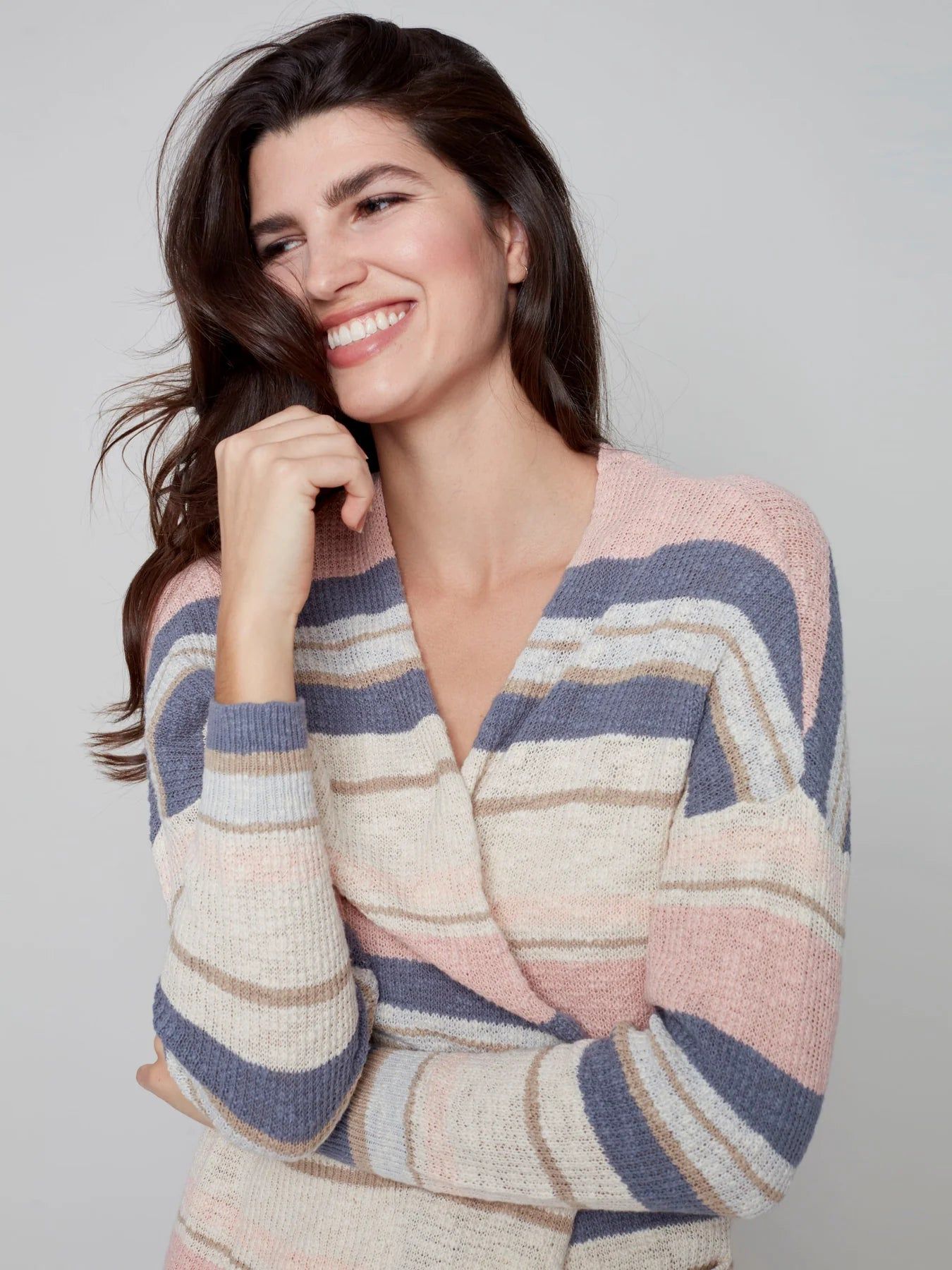 STRIPED CARDIGAN - PEARL sold by Nica product image thumbnail 2