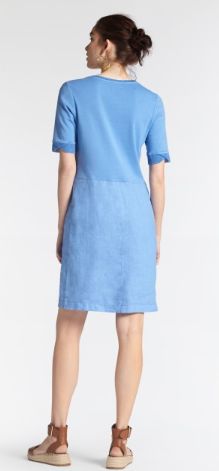 LINEN DRESS WITH MESH DETAILS sold by Nica product image thumbnail 3