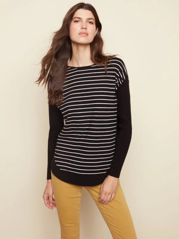 PLUSH STRIPE LONG SLEEVE sold by Nica