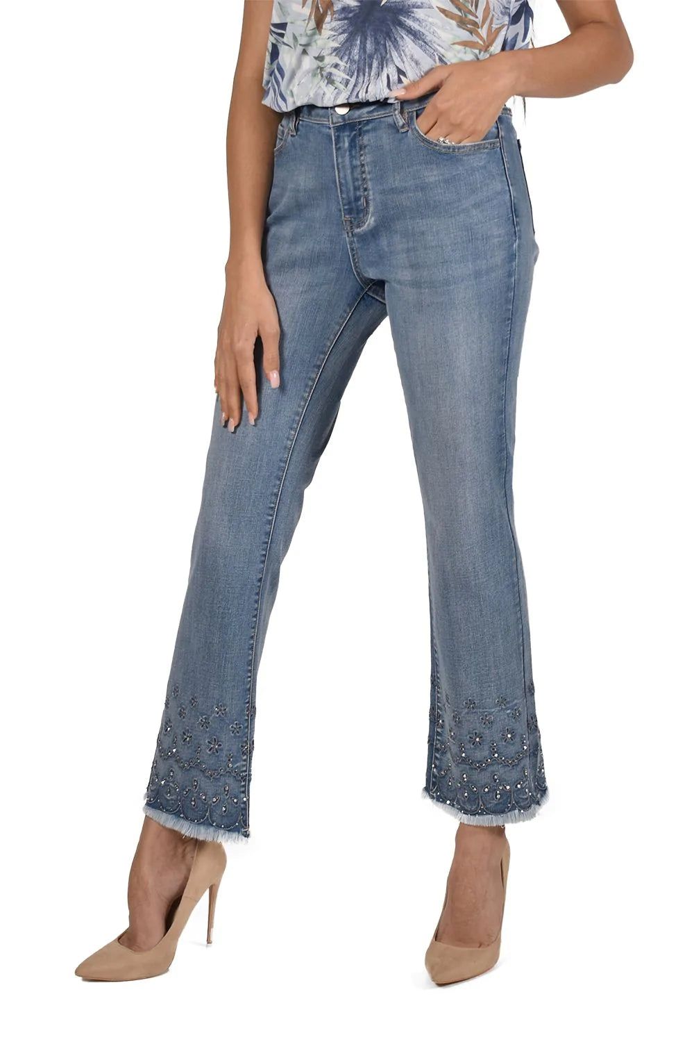 EMBROIDERY DETAIL JEANS sold by Nica product image thumbnail 3