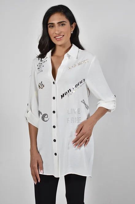 PRINTED BUTTON-UP sold by Nica product image thumbnail 2