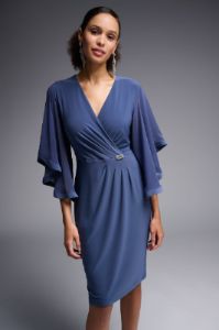 Silky Knit And Chiffon Wrap Dress sold by Nica