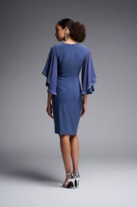 Silky Knit And Chiffon Wrap Dress sold by Nica