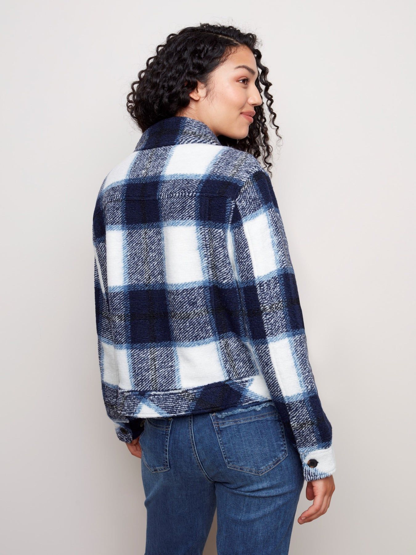PLAID WOOL JACKET sold by Nica product image thumbnail 3