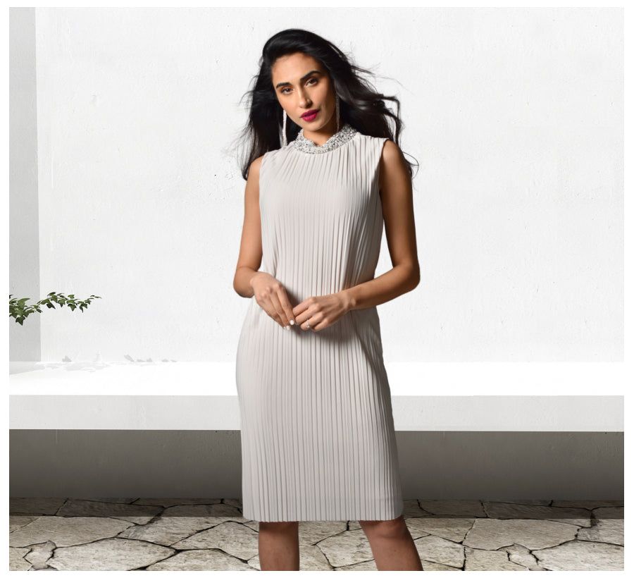 PLEATED DRESS sold by Nica