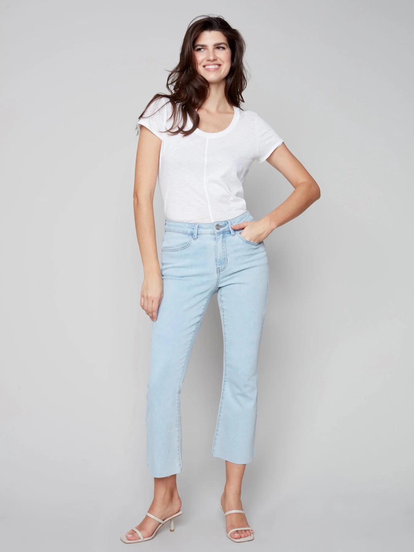 BOOTCUT JEANS WITH RAW HEM sold by Nica product image thumbnail 4
