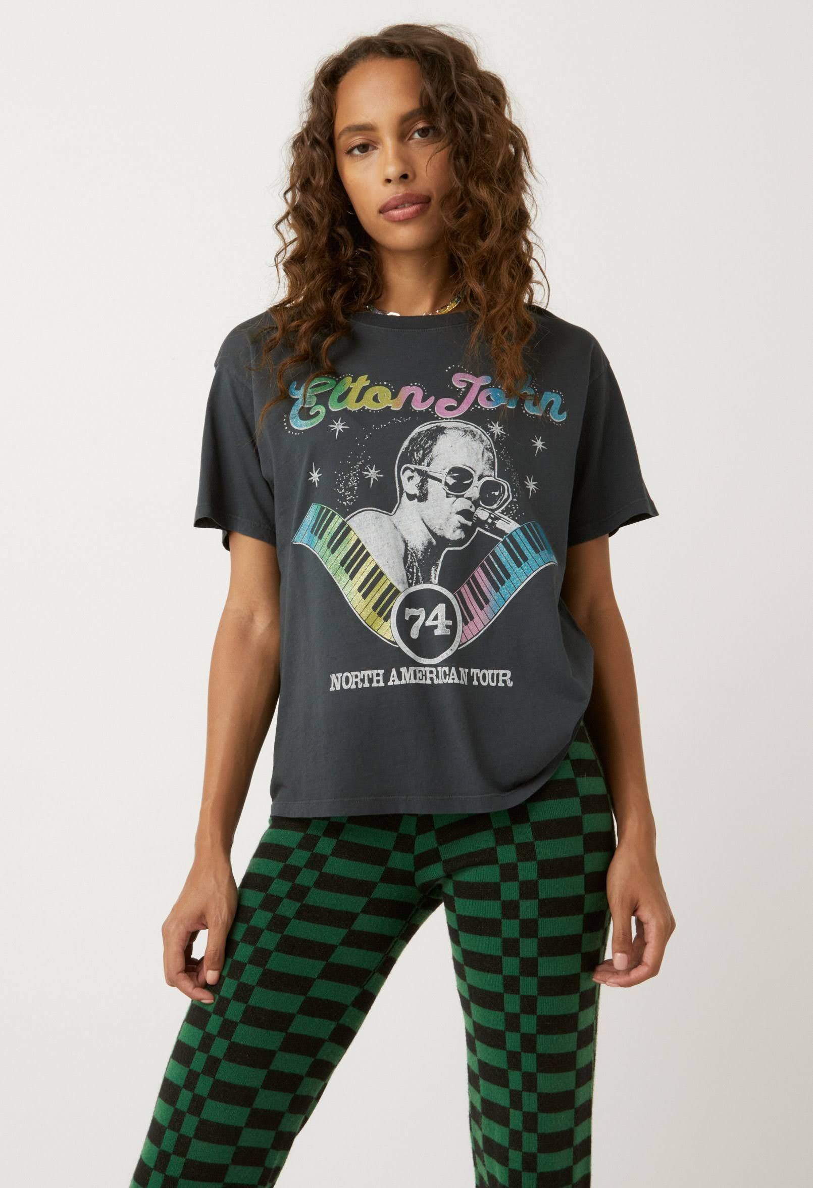 ELTON JOHN NORTH AMERICA TOUR '74 BOYFRIEND TEE sold by Nica product image thumbnail 2