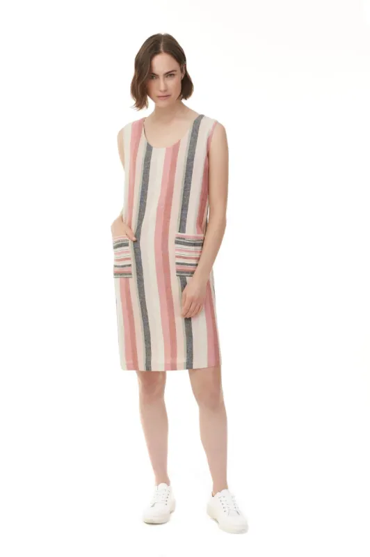 STRIPED LINEN DRESS sold by Nica