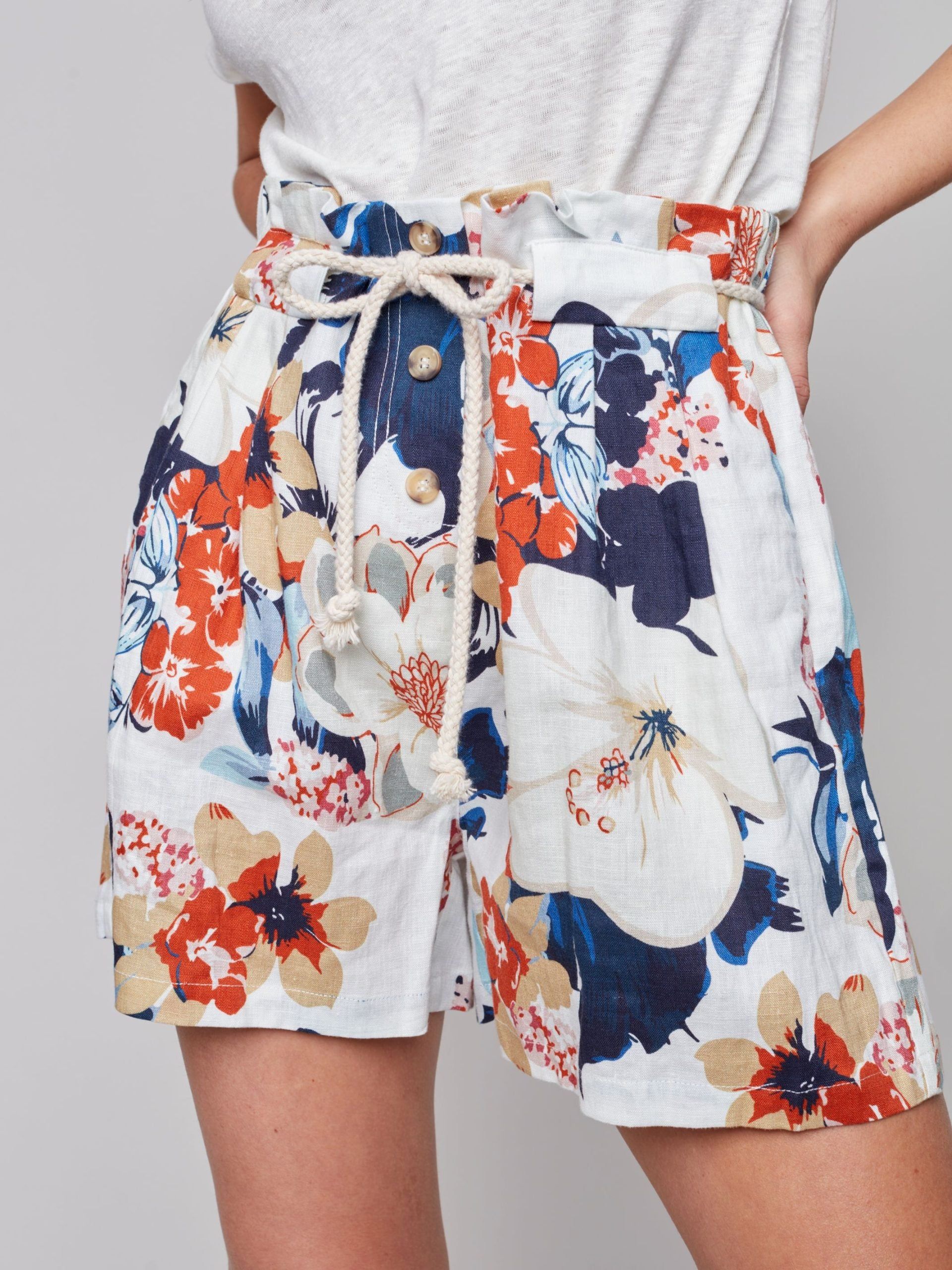 PRINTED LINEN SHORTS sold by Nica product image thumbnail 3