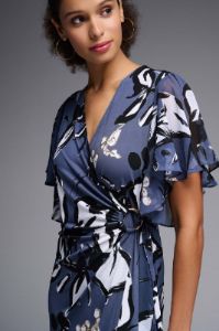 Chiffon And Silky Knit Flounce Dress sold by Nica