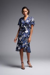 Chiffon And Silky Knit Flounce Dress sold by Nica