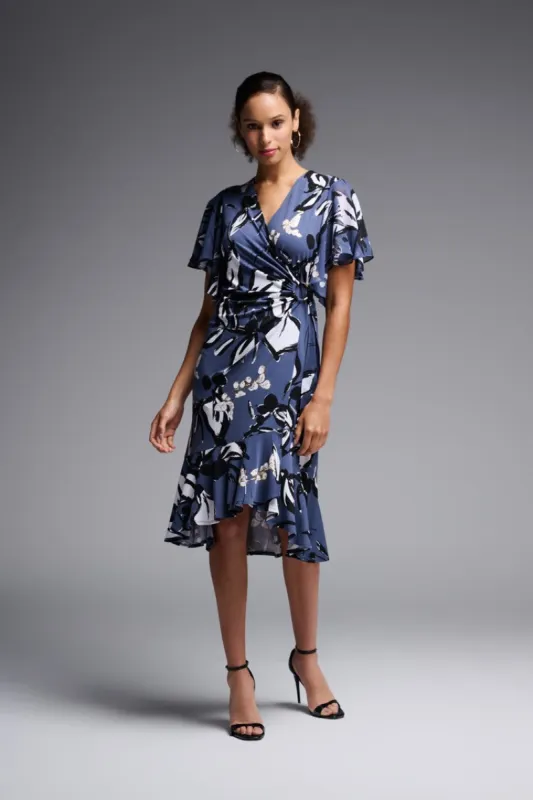 Chiffon And Silky Knit Flounce Dress sold by Nica