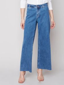 WIDE LEG JEANS WITH RAW HEM sold by Nica