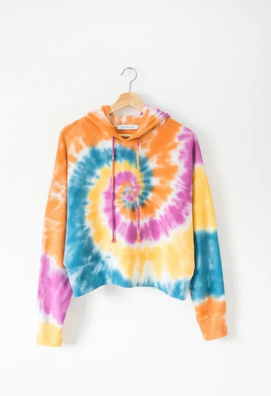 DOUBLE TROUBLE TIE DYE SHRUNKEN HOODIE sold by Nica