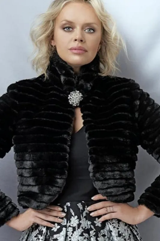 FRANK LYMAN FAUX FUR BOLERO sold by Nica