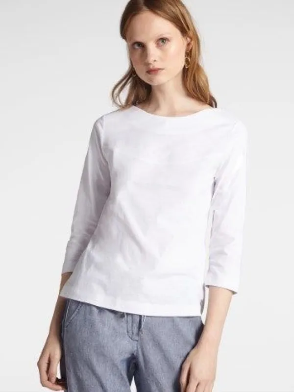 LONG-SLEEVE TOP WITH BATEAU NECKLINE sold by Nica