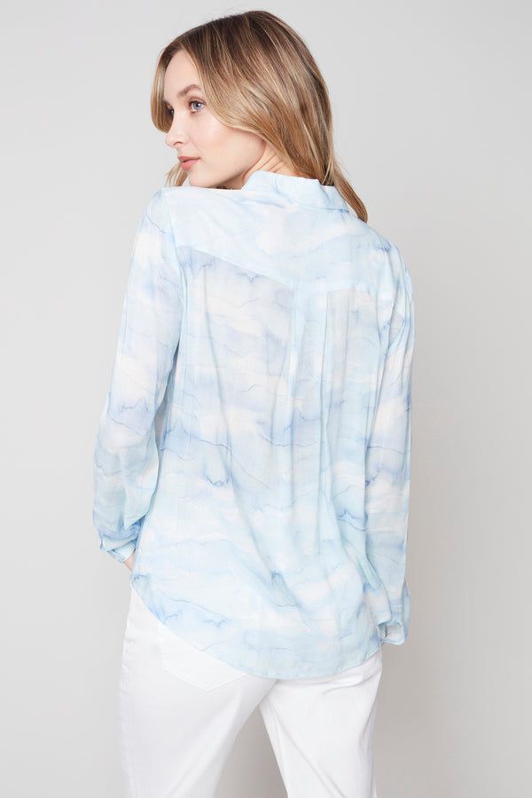 PRINTED CHIFFON SHIRT sold by Nica product image thumbnail 2