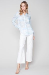 PRINTED CHIFFON SHIRT sold by Nica